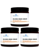Load image into Gallery viewer, Silver-MSM Cream with Lemon Myrtle and Lemon Scented Tea Tree Essential Oils (4 size options)