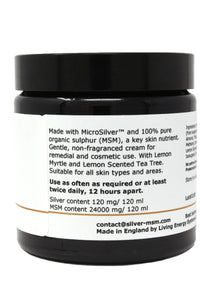 Silver-MSM Cream with Lemon Myrtle (4 size options)