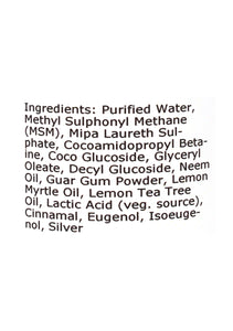 Silver-MSM Mollu-Skin Body Wash with Lemon Myrtle (2 size options)
