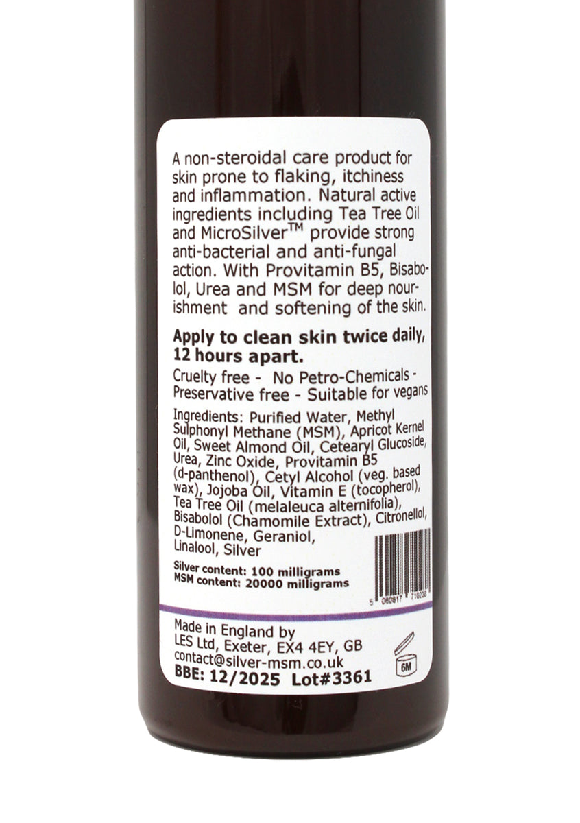 SilverMSM Psoriasis Cream with Australian Tea Tree (2 size options)
