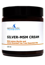 Load image into Gallery viewer, Silver-MSM Cream with Lemon Myrtle and Lemon Scented Tea Tree Essential Oils (4 size options)
