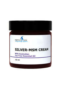 Silver-MSM Cream with Australian Wild Crafted Tea Tree (3 size options)