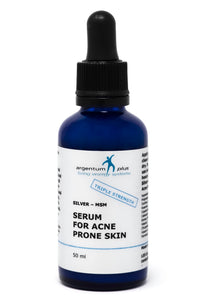 Silver-MSM Serum for Acne Prone Skin Triple Strength (2 size options)