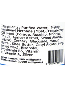 Silver-MSM Lotion for Dry Eczema (3 size options)