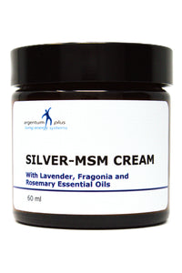 Silver-MSM Cream with Lavender, Fragonia and Rosemary Essential Oils (2 Size Options)