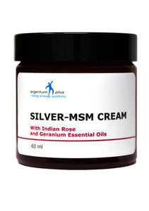 Silver-MSM Cream with Indian Rose and Geranium Essential Oils (2 size options)