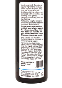 Silver-MSM Seb Derm Conditioner Non-Fragranced | For skin prone to seborrheic dermatitis