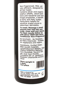 Silver-MSM Seb Derm Shampoo Non-Fragranced | For skin prone to seborrheic dermatitis