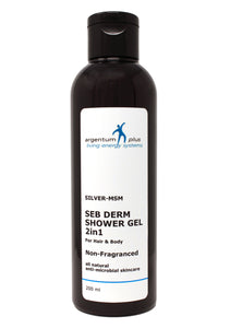 Silver-MSM Seb Derm Shower Gel 2in1 Non-Fragranced | For skin prone to seborrheic dermatitis (2 size options)