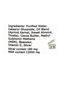 Silver-MSM Cream Triple Strength (2 size options)