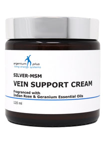 Silver-MSM Vein Support Cream with Indian Rose and Geranium (2 Size options)