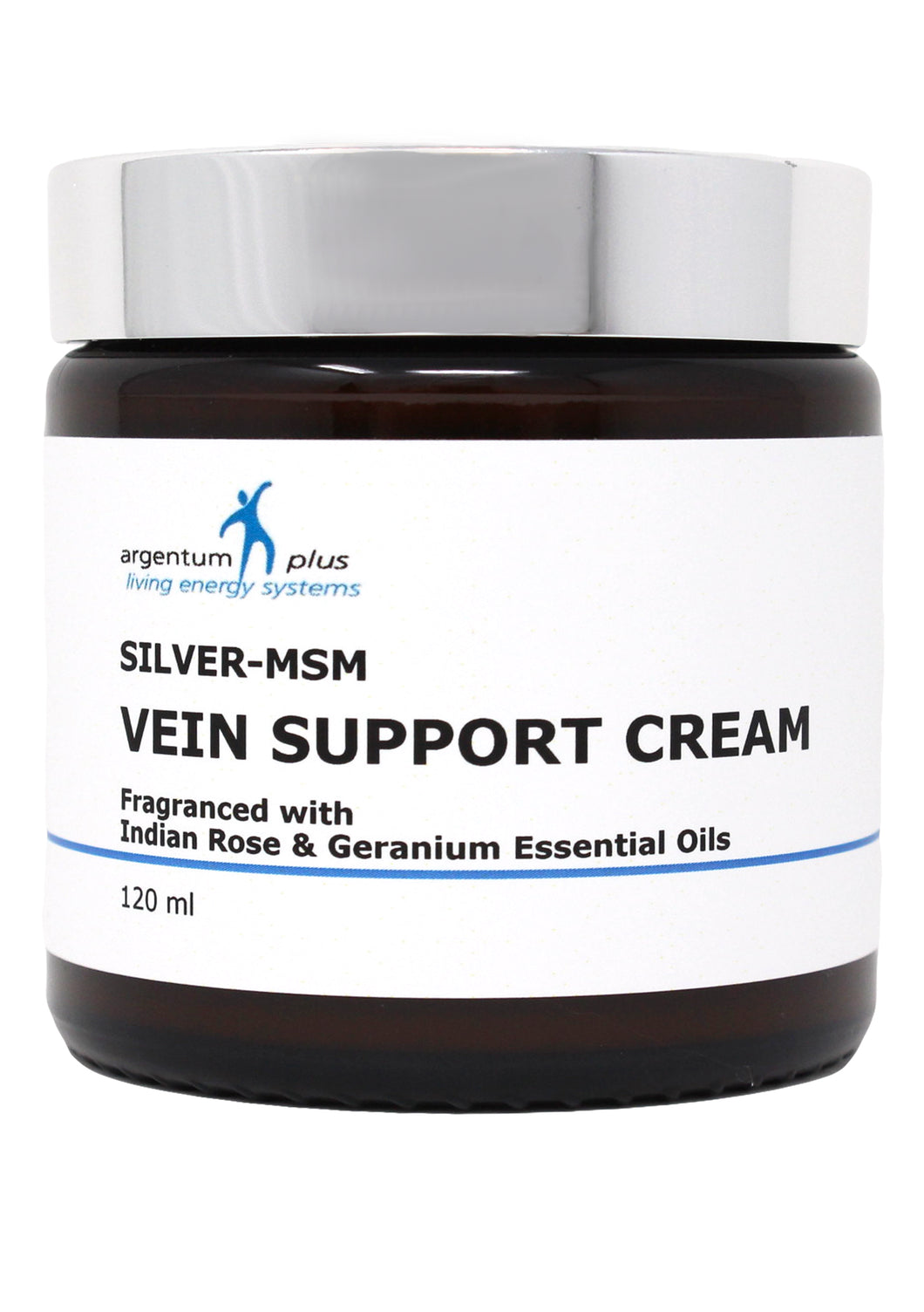 Silver-MSM Vein Support Cream with Indian Rose and Geranium (2 Size options)