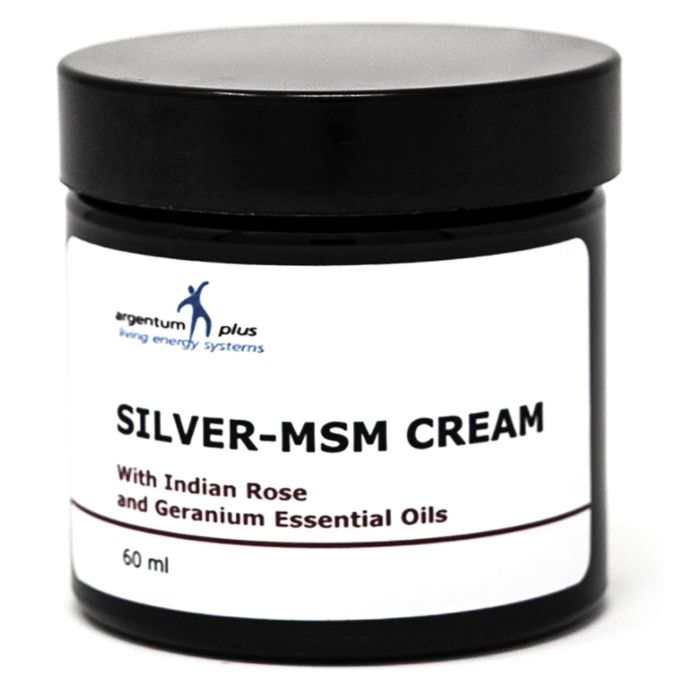 Silver-MSM Cream with Indian Rose and Geranium Essential Oils 3 x 60ml - Special Offer Price!!!